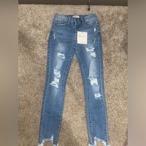 Special A Distressed Skinny Jeans